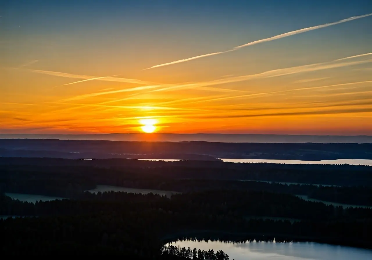 A beautiful sunrise symbolizing new beginnings and confidence. 35mm stock photo